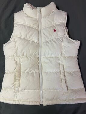 Large (10/12) Children’s Cream Old Navy Quilted Puffer Vest